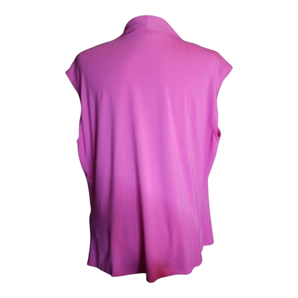 INC International Concepts Pink Wrap Blouse Relaxed Fit - Picture 5 of 8